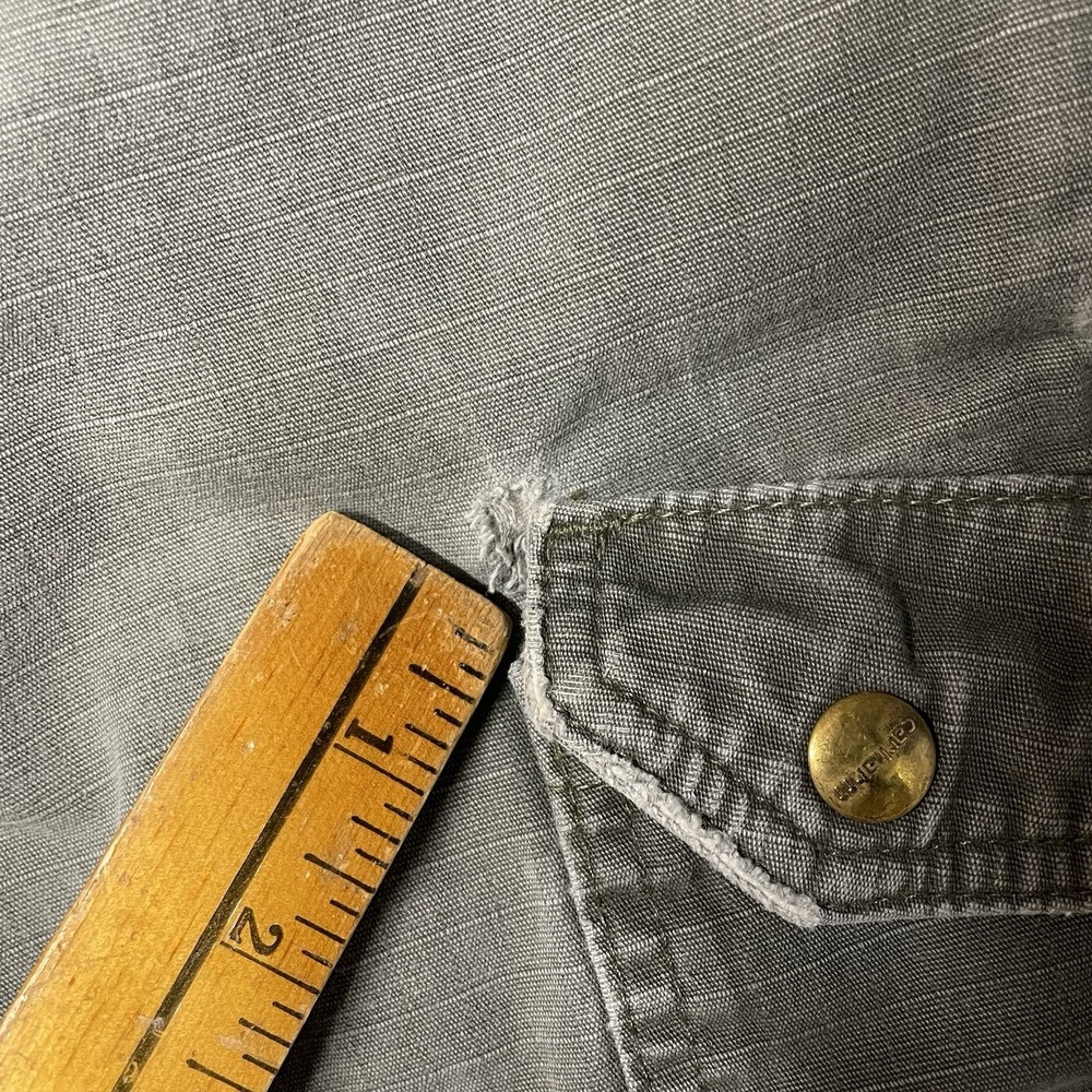 Carhartt Olive Gray Canvas Utility Shorts B357 Mos Mens Size 40 Green Cotton - Picture 7 of 10
